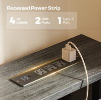 Bureau d'ordinateur réglable pour le télétravail avec armoire de rangement, prises électriques, tiroir de rangement, étagères et 2 crochets pour chambre à coucher