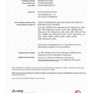 Interruptor Automático de Caja Moldeada Eaton 3P 400A, Unidad de Disparo Térmico Magnético, Capacidad de Ruptura de 30kA - Product Image 3