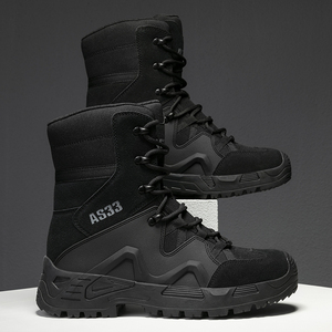 Scarponi Tattici Unisex Migliorati per Allenamento ed Escursionismo, Risposta Rapida, Antiusura, in Pelle, Leggeri, Sneakers Illuminate per Autunno ed Estate - Product Image 2