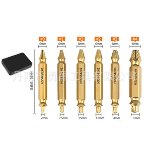 Dual-Use Toothed Design 6pc Screw Tool Set Slip Thread End Breakage & <b>Broken</b> Wire <b>Extractor</b> Break-off Head Remover - Product Image 3