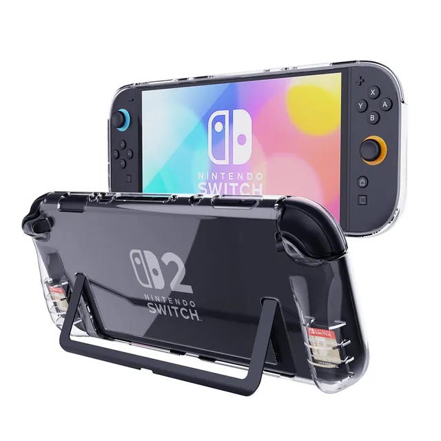 Transparent Crystal Skin Protective Shell for Nintendo for Switch 2 TPU Cover with Clear Case