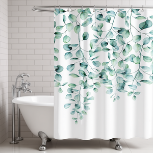 Cortina de Ducha de Tela Cali 240x200 cm con Estampado de Eucalipto, Decoración para Baño - Product Image 3