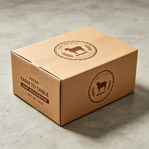 Caja de Cartón Corrugado Marrón Impresa Offset Personalizada, Producción en 72H, para Envío de Carne de Cordero de Granja, Caja de Embalaje para Envíos - Product Image 3