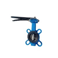 Vanne papillon de Type gaufrette Vanne papillon PN10 Softseat pour contrôle manuel en fonte de gaz d'huile d'eau