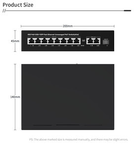Gigabit <b>POE</b> <b>Switch</b> 1000Mbps Unmanaged Ethernet RJ45 8+2+1 Ports Full/Half-Duplex VLAN Support 22 Gbps Capacity for CCTV Monitor - Product Image 3