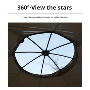 Outdoor Camping Foldable Sun Shelter Windproof Rainproof Octagonal Dome <b>Tent</b> Oxford Fabric Panoramic <b>Canopy</b> Sunshade for Summer - Product Image 2