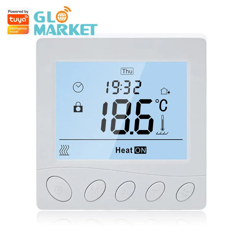 Glomarket Tuya वाईफ़ाई थर्मोस्टेट टच स्क्रीन इलेक्ट्रिक रूम हीटिंग तापमान नियंत्रक स्मार्ट मंजिल थर्मोस्टेट
