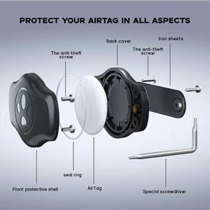 อุปกรณ์เสริมติดตาม GPS AirTag สำหรับสัตว์เลี้ยง ลายรอยเท้า พร้อมปลอกกันน้ำ PU ดีไซน์สวยหรู ปลอกคอสุนัขสำหรับใส่ Apple AirTag - Product Image 2