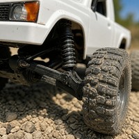 Voiture RC RWD Mini Pick-up 2.4GHz Télécommandée Blanche Kei Truck ABS+Métal LED 1:10 Véhicule de Loisir Haut de Gamme