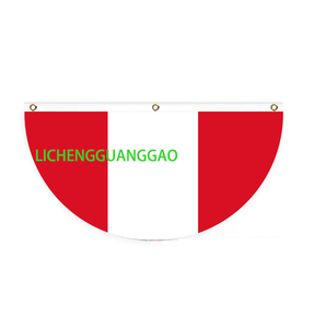 Drapeau <span class=keywords><strong>Norvège</strong></span> en forme d'éventail, design personnalisé, drapeau en forme d'éventail, drapeau de jardin, drapeau d'extérieur, drapeau de cour - Product Image 4