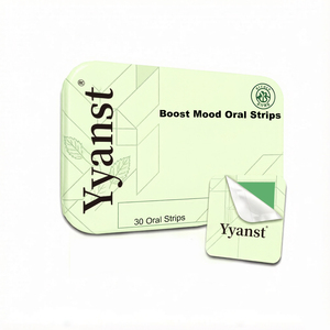 OEM/ODM Natural Plant Boost Mood Oral Strips 30Pcs Green Tea Flavor Keep Balanced Night Rhythm Eco Conscious Dietary <b>Supplement</b> - Product Image 1