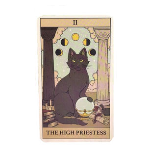 Jeu de tarot pour chat de qualité supérieure pour les amoureux <span class=keywords><strong>des</strong></span> <span class=keywords><strong>chats</strong></span>, 78 cartes, taille personnalisée, ensemble d'<span class=keywords><strong>oracle</strong></span> complet avec cartes holographiques, collection européenne - Product Image 5