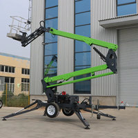 Trailer Boom Lift 10m 16m Platform Kerja Dua Orang Platform Kerja Udara Artikulasi