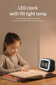 Mẫu miễn phí thiết bị điện tử tiện ích Loa di động Bluetooth điện tử tiêu dùng BT loa với đồng hồ báo thức và ánh sáng ban đêm - Product Image 6