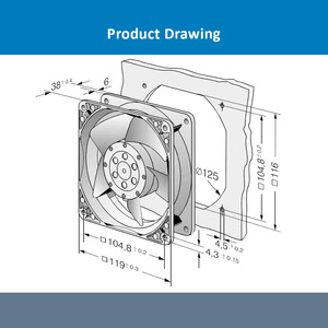 Ventilador de Refrigeración AC ebm-papst 4656N, Ventilador de Ventilación para Gabinetes de Control de Equipos Industriales - Product Image 4