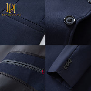 Nouveau bleu profond Zhongshan personnes âgées d'âge <span class=keywords><strong>moyen</strong></span> printemps et automne <span class=keywords><strong>robe</strong></span> de soirée chinoise Zhongshan <span class=keywords><strong>costume</strong></span> pour hommes - Product Image 4