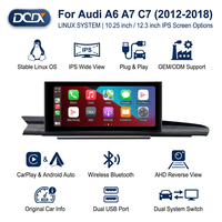 Système Linux Lecteur DVD de voiture sans fil CarPlay Android AUTO Écran 12,3 pouces 10,25 pouces pour Audi A6 A7 C7 Autoradio Stéréo Musique NAVI
