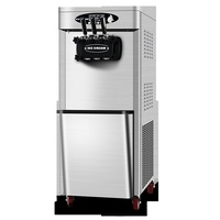 Machine à fabriquer de la crème glacée, outils commerciaux pour la fabrication de crème glacée, machine à crème glacée verticale à trois têtes de 18-22 L avec revêtement en acier inoxydable