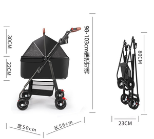 Carrito de Paseo Desmontable y Ligero <span class=keywords><strong>para</strong></span> Mascotas, Plegable, <span class=keywords><strong>para</strong></span> Viajes al Aire Libre, <span class=keywords><strong>para</strong></span> <span class=keywords><strong>Perros</strong></span> Pequeños, Gatos y Teddy - Product Image 5
