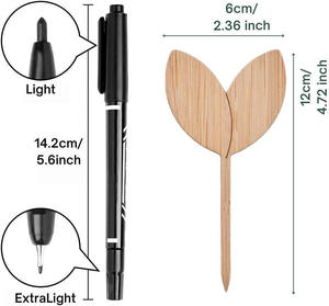 Étiquettes de plantes de pépinière de bricolage industrielles étiquettes de jardin de forme chaude avec stylo marqueur pour graines herbes <span class=keywords><strong>en</strong></span> <span class=keywords><strong>pot</strong></span> fleurs légumes - Product Image 3