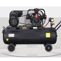Compresseur d'air 3kw avec réservoir 200L, entraînement par courroie, moteur en cuivre, 3 pistons-moniteur de pression des pneus en métal