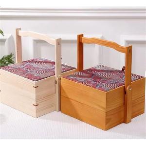 New Chinese style hand-held lid <b>gift</b> <b>box</b>, <b>empty</b> wooden <b>box</b>, Spring Festival <b>gift</b> <b>box</b>, wooden pastry <b>box</b> - Product Image 3