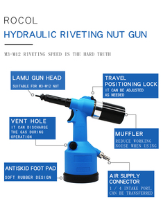 Fabricante de Remachadoras Neumáticas LM-A800, Pistola Remachadora Neumática Hidráulica para Tuercas M3-M12 - Product Image 4