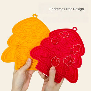 Christmas Tree Dog Lick Mat Slow Feeder mit rutsch fester Saugnapf-Silikon matte zur Verhinderung von Ersticken und Durch einander für Katzen und Hunde - Product Image 5