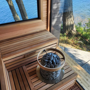 نماذج متفجرة نوافذ زجاجية بانورامية 4 أشخاص استخدام ساونا الشوكلوك الأبيض في الهواء الطلق - Product Image 5