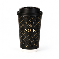 Gobelets en papier jetables à double paroi avec logo personnalisé pour boissons chaudes commerciales