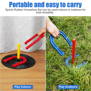 Utdoor-orseshoes de goma, 4 dow, 2 egegs 2 Rubber ATS 2 Red plástica - Product Image 3