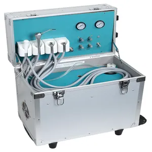 Tragbare zahntechnische Ausrüstung Härtetherapie-Maschine mobiles Turbine-Gerät Luftkompressor saugsystem Turbine Dentallabor
