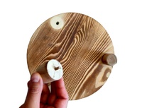 Support de pot de fleurs en bois pour l'intérieur et l'extérieur, support rond pour pot de fleurs, piédestal, support en bois pour plantes