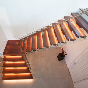 <span class=keywords><strong>Escalera</strong></span> de madera de acero interior moderna Escaleras en forma de L <span class=keywords><strong>Precio</strong></span> - Product Image 4
