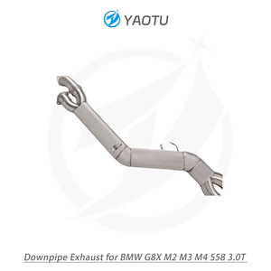 Escape YT F80 para BMW S55 F80 F82 <span class=keywords><strong>M3</strong></span> <span class=keywords><strong>M4</strong></span>, <span class=keywords><strong>convertidor</strong></span> catalítico de tubo medio único, acero inoxidable 304 con superficie pulida de 1,5 MM - Product Image 2