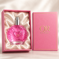 Flacon de parfum vide de luxe en verre pour femme, style Dubaï, rose, avec bouchons uniques