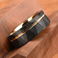 Bagues de mariage martelées en carbure de tungstène pour hommes, bijoux de luxe, bagues de fiançailles, de promesse et d'anniversaire, vente en gros personnalisée DRX Jewelry