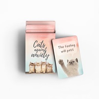 Jeu de cartes de tarot en papier durable et écologique avec boîte - Citations quotidiennes d'affirmations positives - Impressions inspirantes roses pour femmes