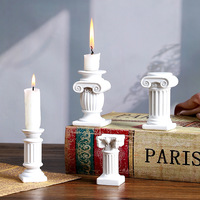 Statuette en résine de colonne romaine classique européenne, pilier rétro pour décoration de table intérieure