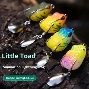 Lure Live Bait Thunder Frog Silicone Freshwater <strong>Trolling</strong> Lure Soft Baits Carp Lake <strong>Black</strong> Fishing Bait - Product Image 2