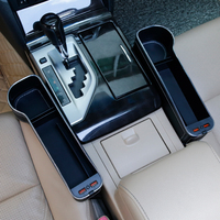 Pu cuir Auto Console Gap Filler multifonctionnel organisateur siège de voiture côté Gap USB stockage