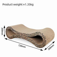 Griffoir compact en forme de 8 pour chat, en carton ondulé, écologique, multicolore, protection des meubles, économique, jouet d'intérieur pour Noël