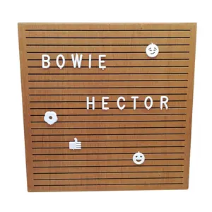 家の装飾のための手作りの正方形の形のSapele木製レターボードメッセージボード