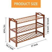 Organisateur de chaussures moderne en bois multi-niveaux réglable pour économiser de l'espace, idéal pour appartement, salon, montage au sol