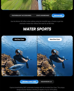Cámara Insta360 con Sensores de 1/1.28" y 48MP, Video 4K y 8K 360 HDR, Foto de 72MP, Cámara Deportiva de Acción a Prueba de Agua para Viajes - Product Image 4