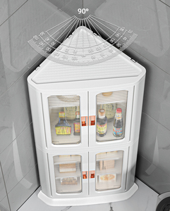 Best-Selling Triangular Kitchen Shelving Unit Multi-Tier Stackable Corner <strong>Cabinet</strong> Curved Shelving Storage <strong>Cabinet</strong> - Product Image 3