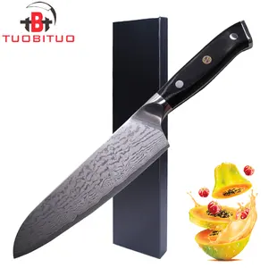 Cuchillo Santoku de Damasco japonés, Tuobituo, yanjiang