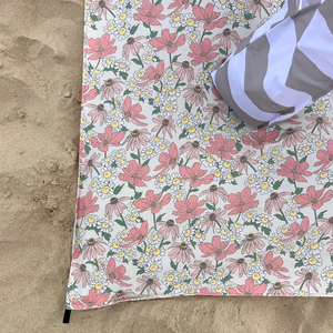 Customize Logo Outdoor Large 2.4m 2.75m Portable Foldable Wood <strong>Beach</strong> Mat Sand Free UV Protection Polyester Picnic Park <strong>Blanket</strong> - Product Image 4