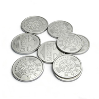 Jetons de jeu personnalisables anti-contrefaçon et pièces en acier inoxydable - Jetons d'arcade intérieurs pour jeux en espagnol et en anglais