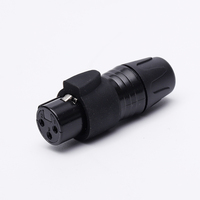 IP65 étanche 3Pin XLR prise mâle et femelle DMX câble fil connecteur plaqué or 3 pôles XLR prise coque noire